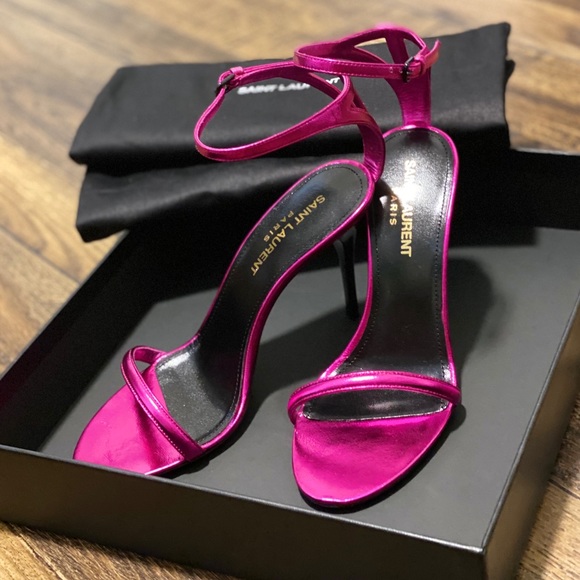 NWT Saint Laurent Lexi Fushia sandals - Picture 10 of 15